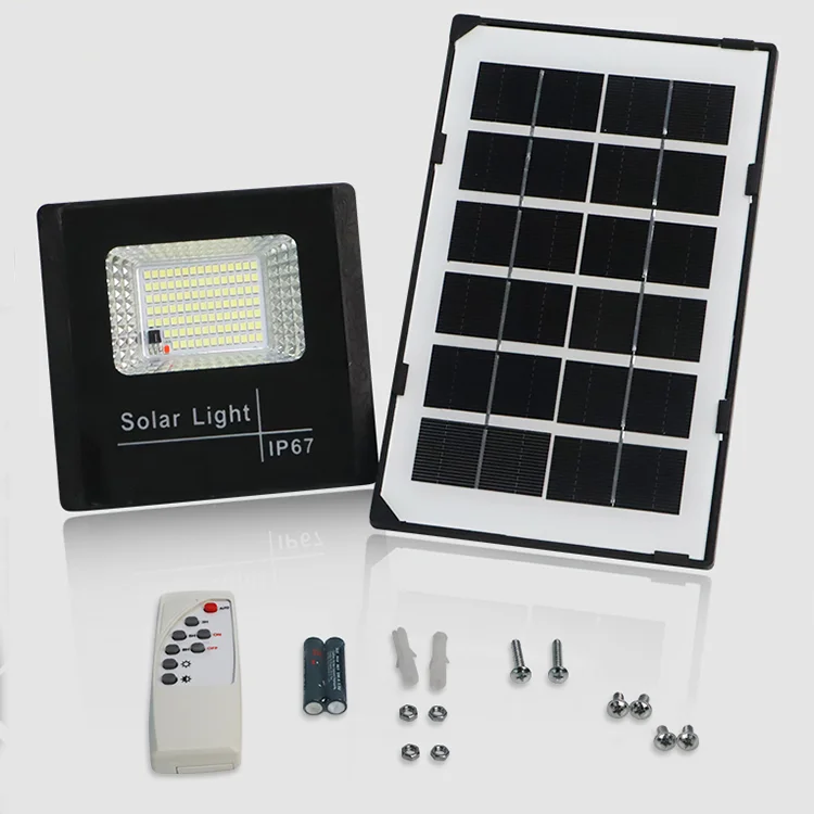 Уличный Тонкий Водонепроницаемый аварийный Светодиодный прожектор на солнечной батарее 20 Вт с дистанционным управлением