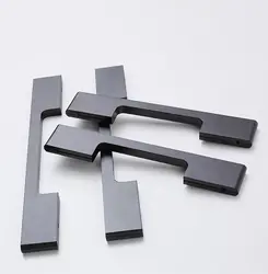 6609 Aluminium Profile Furniture Pulls Kitchen Wardrobe Matte Glossy Gold Black Closet Cabinet Handles