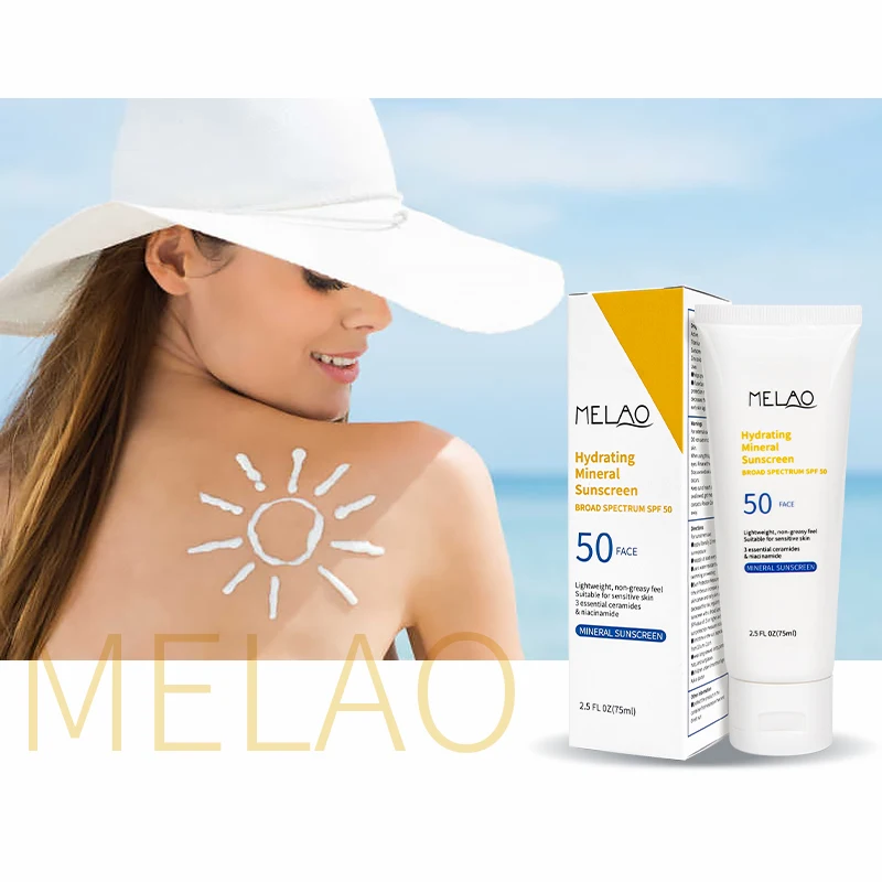 Oem Sensitive Skin Mineral Sunscreen Lotion Spf 50+ Gentle Formula Oil Control Sunscreen For Women