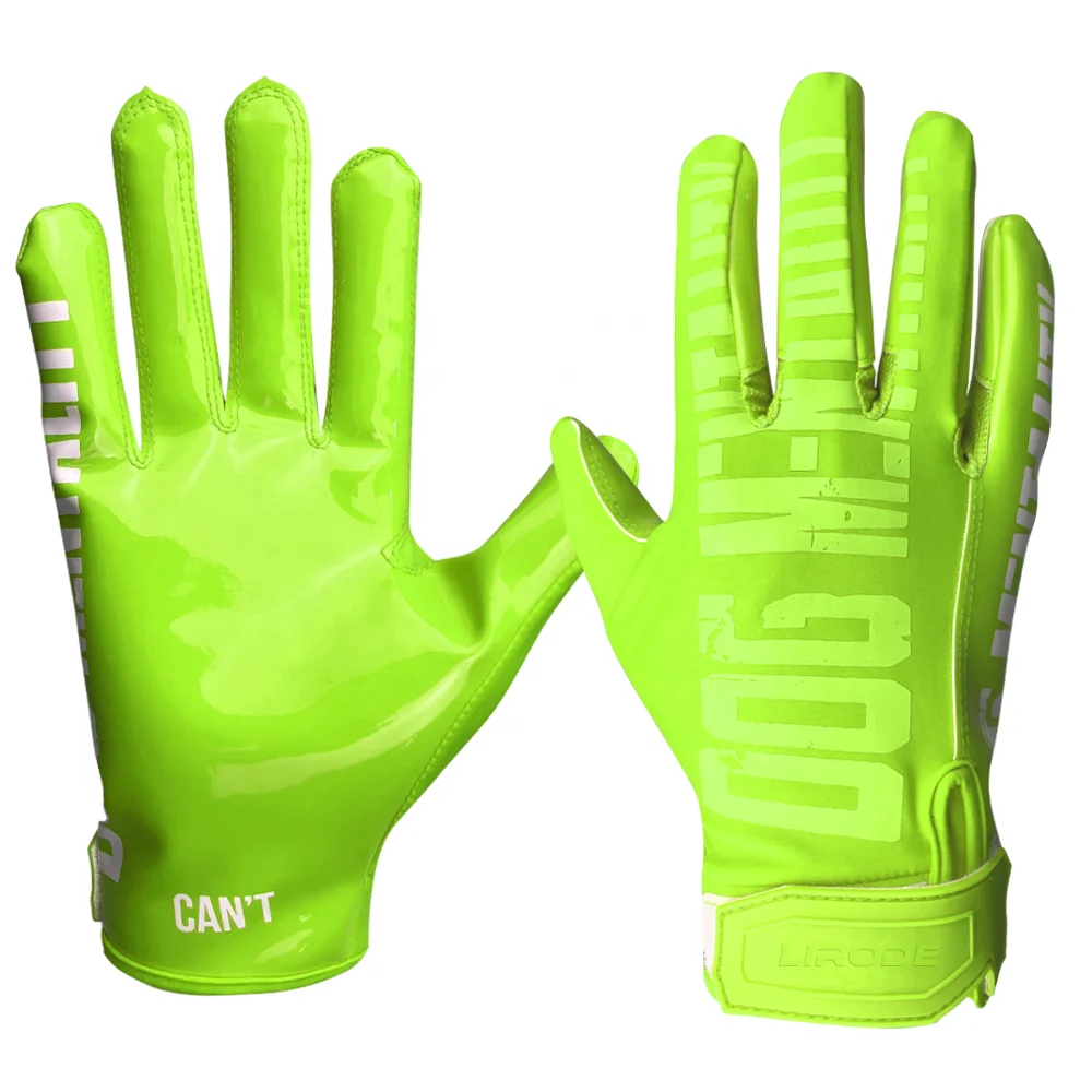 Best High Grip Cool American Football Catching Gloves Cheap Men Adult Football Receiver Gloves for Adult Kids