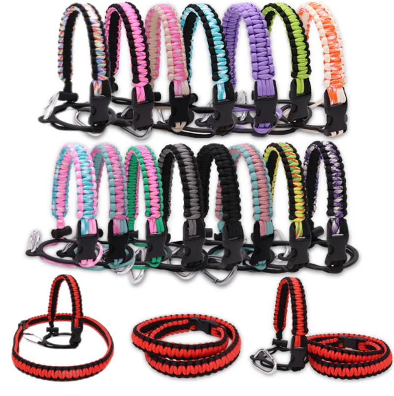 Handmade Hydroflask Water Bottle Carrier 550 Paracord Handle Tumbler Strap Holder With Shoulder Strap