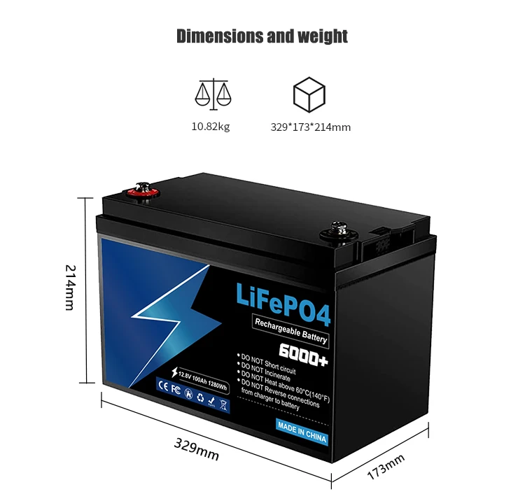 Eu Stock 12v 100ah Lifepo4 Lithium Battery Pack Deep Cycle Energy Storage Battery For Solar Energy System