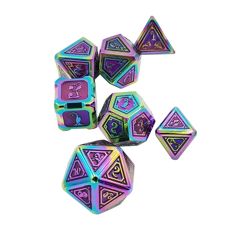 
Elcetroplating old style finished manufacturer on line promotion metal dice set custom for board games 