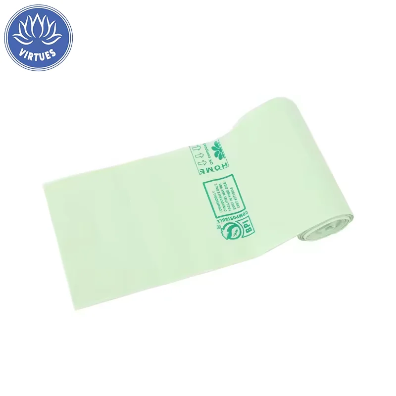 VIRTUES 1mm Moon Cakebin Food Custom Candy Cassava PLA Kitchen Scented Bin Liner Corn Starch Large  Biodegradable Trash Bag