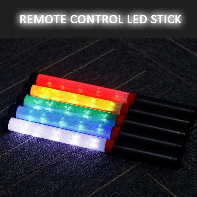 15 RGB colors DMX Control Luminous LED Flashing Light Stick AUDIO Function Field Controlled Glow Stick For Party Concert