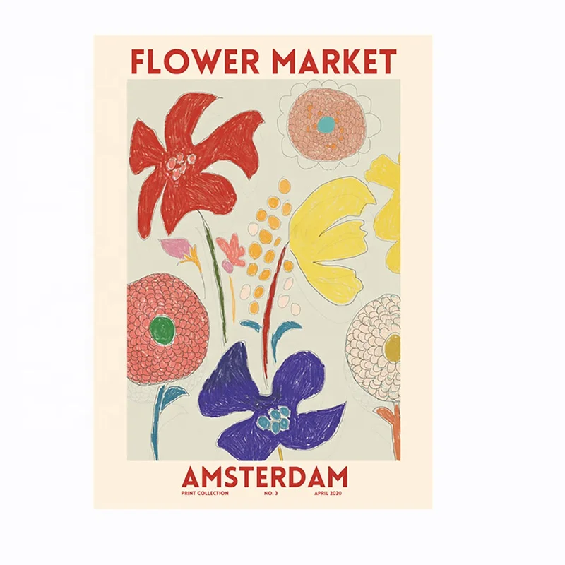 painting By Numbers Floral Abstract Living Room Poster Decoration Painting Canvas  DIY Digital Oil Painting