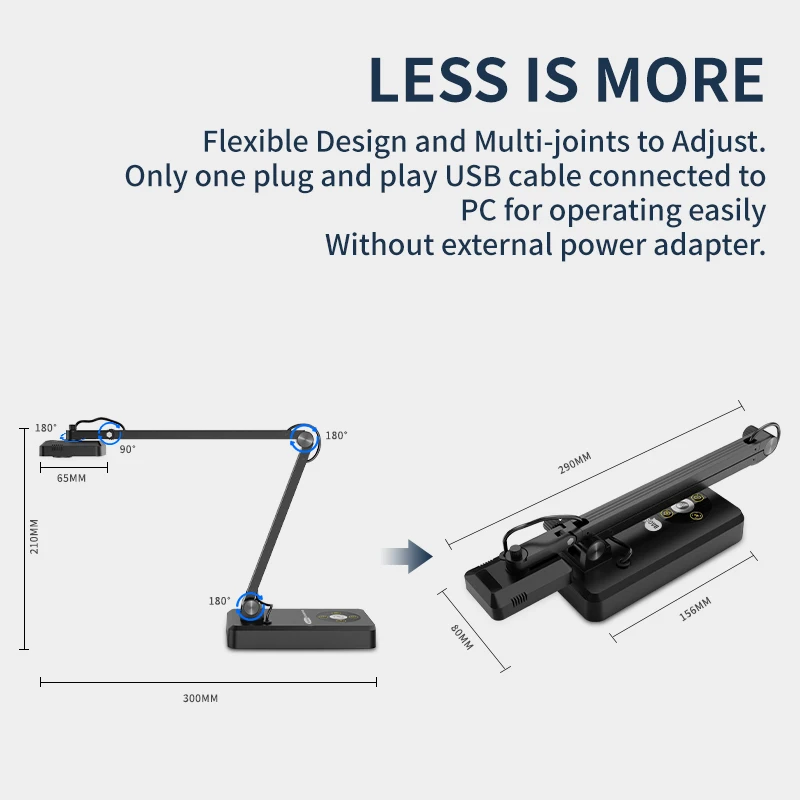 10MP A3 Automatic Focus Visual Presenter Support Windows Mac