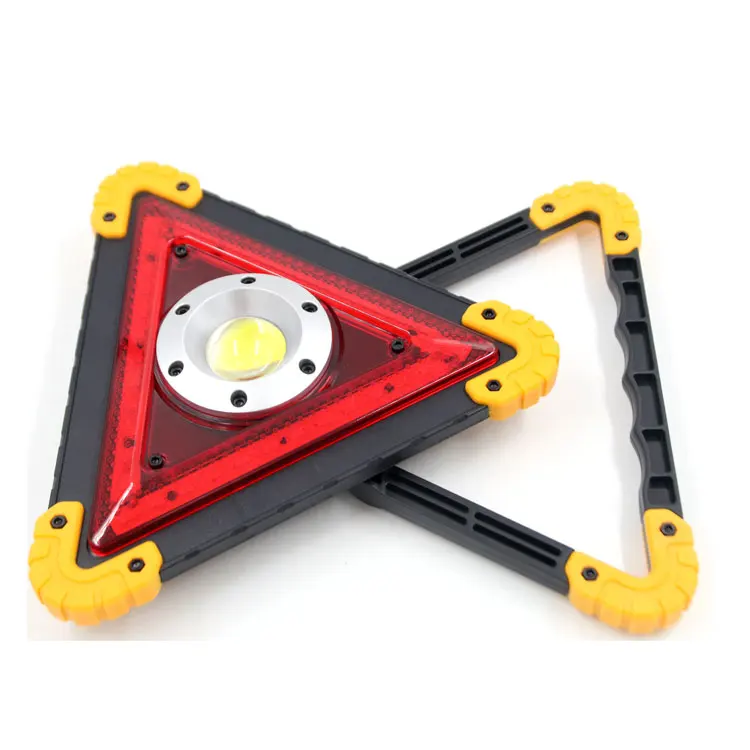 
Portable Car Emergency Rechargeable floodlight road hazard led outdoor spotlight Warning sign light triangle emergency light 