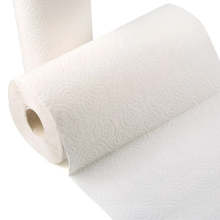 
Wholesale kitchen tissue paper roll soft white wood pulp kitchen paper roll 