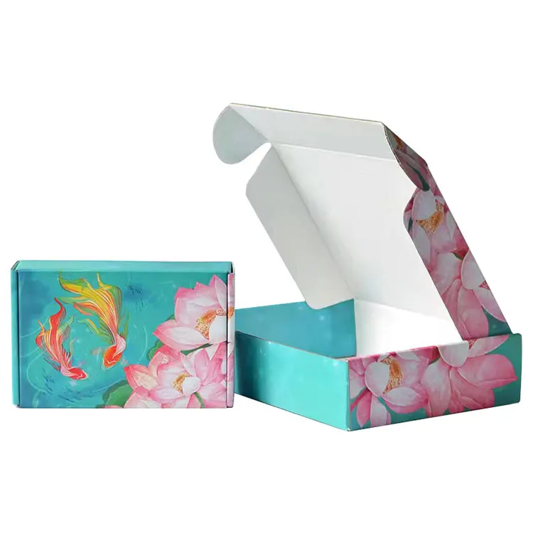 Custom Logo Printed Corrugated Cardboard Packing Mailing Boxes Wholesale Color Recycled Brown Shipping Paper Box