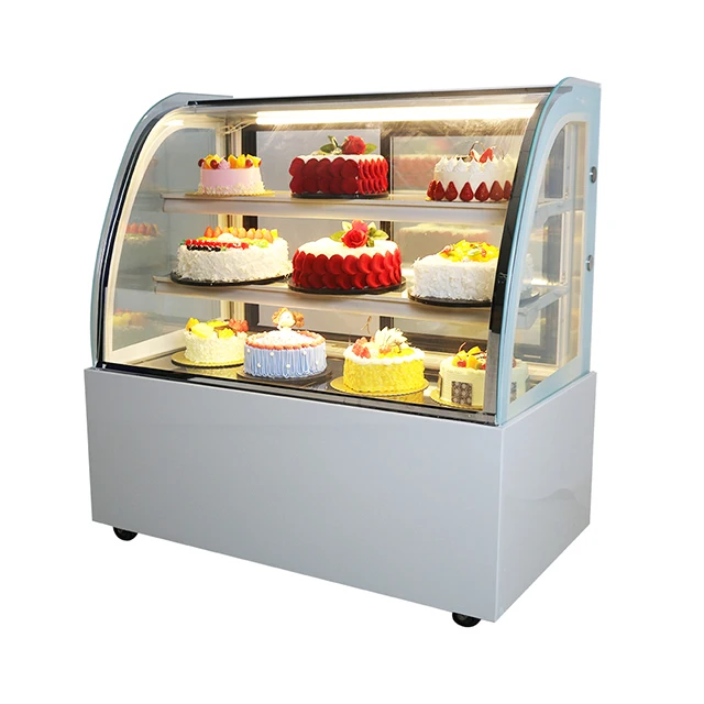 
Cake Store Refrigeration Glass Display Showcase Commercial Keep Fresh Equipment Supermarket Drink Fridge Cake Display Chiller 