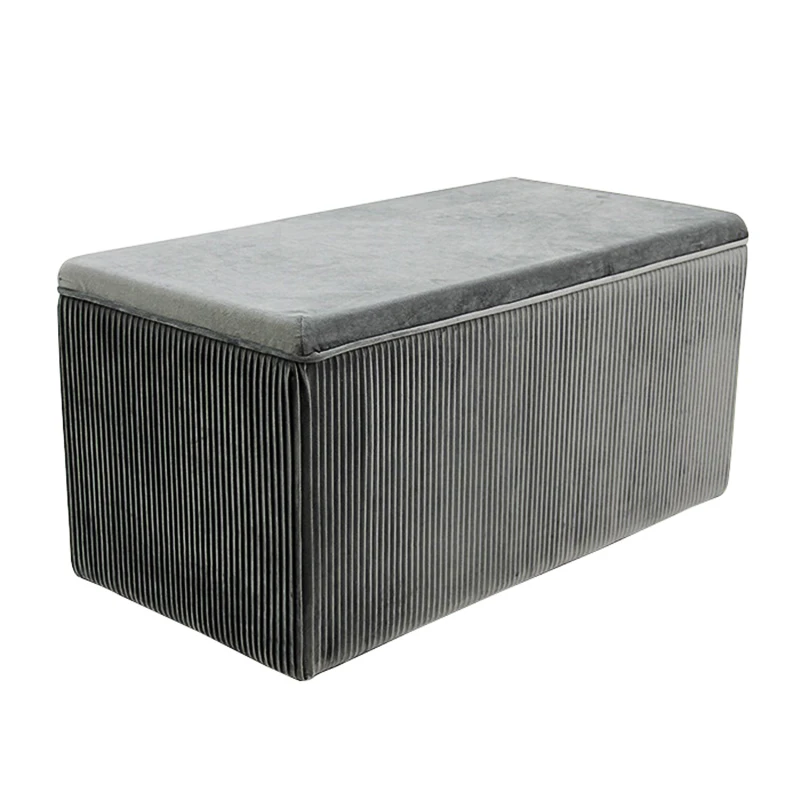 Home square velvet pouf ottoman square modern bedroom puff stool ottoman pouf