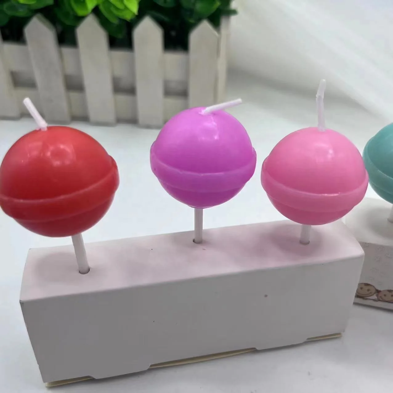 party decorations paraffin wax novelty candles wholesale custom candles supplies colourful lollipop candles gift