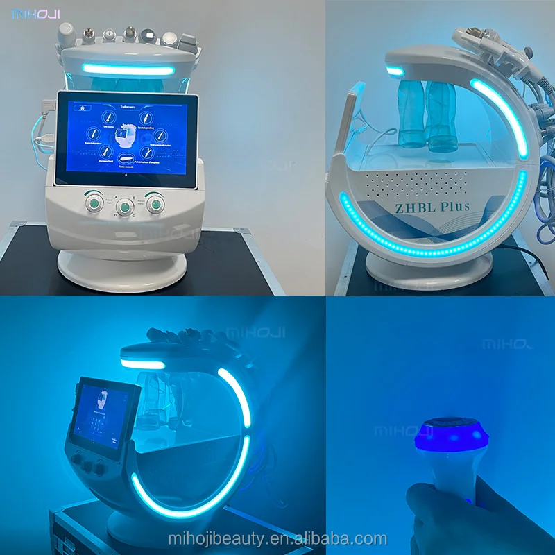 7 in 1 smart ice blue plus skin detection wet dermabrasion hydro facial machine