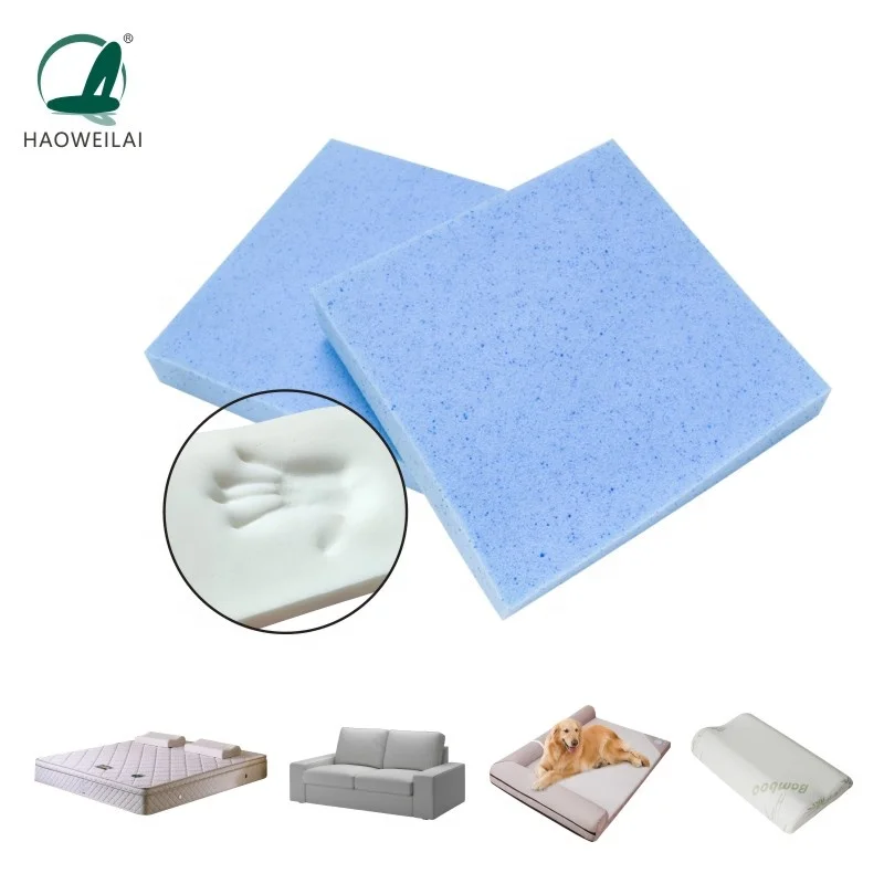 Wholesale high density 20-100D polyurethane sponge cooling gel memory foam sheet roll up bedroom mattress