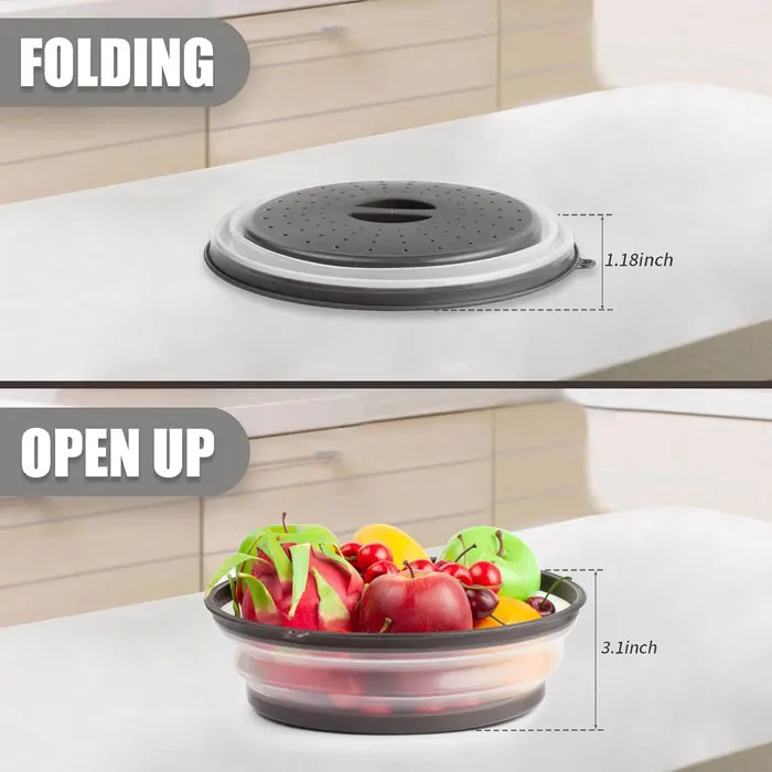 RSC round PP  Microwave Oven Splash Cover Multi-Use Plastic for Oil and Kitchen Applications