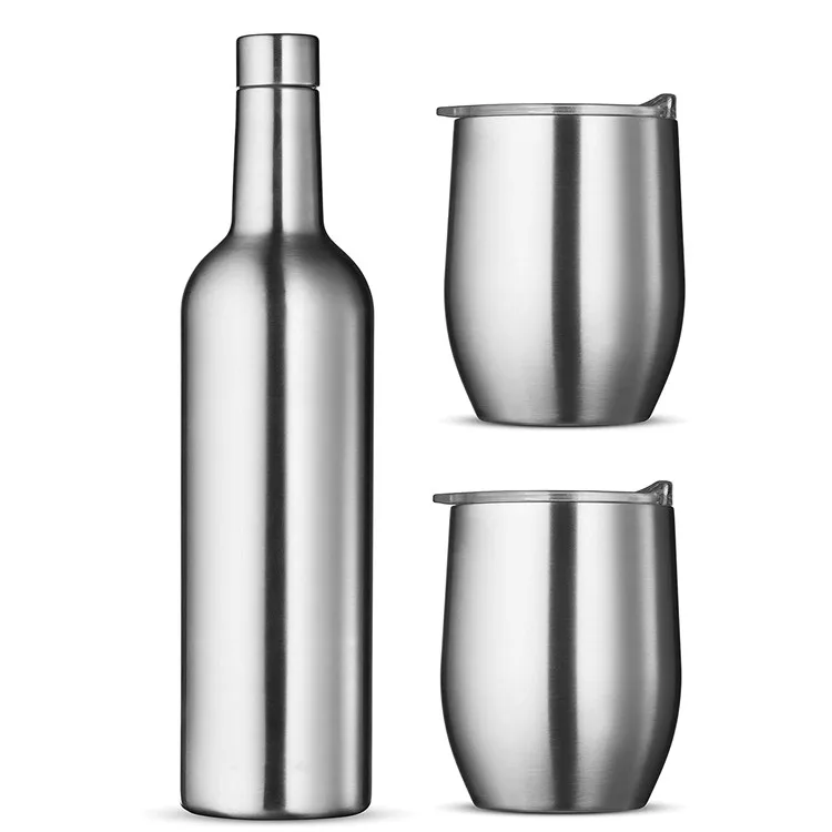17oz Sublimation Blank White Stainless Steel Flask Wine Tumbler Blanks Set with Gift Box