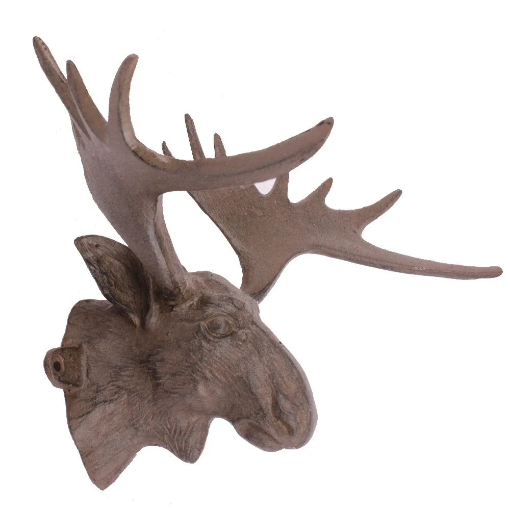 Cast iron vintage horse head and star horseshoe decorative metal coat and hat wall hooks