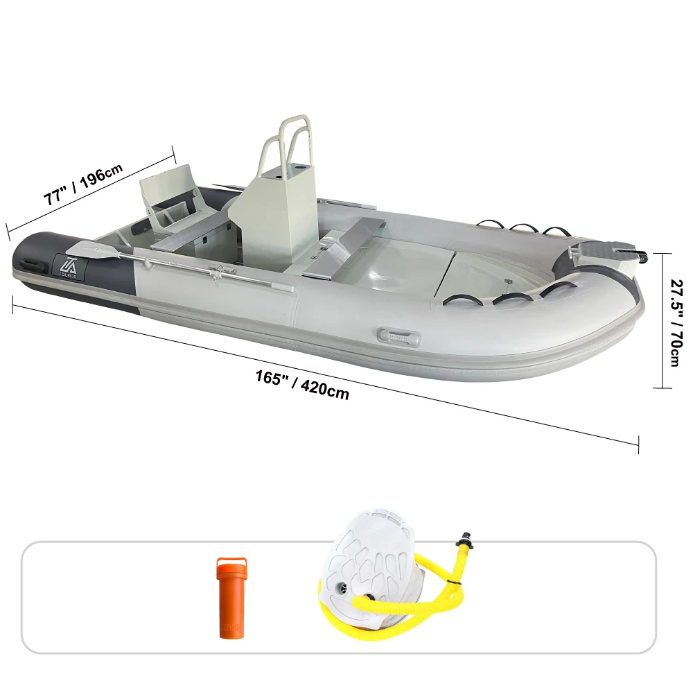 Good Quality Rowing Ship Hypalon Fibreglass Speed Fiberglass TOURUS Rib Boat