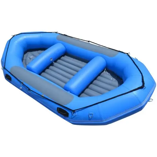 PVC Fishing Boat Inflatable Air Boat Double Room Drifting Diving Boat Fishing Accessory