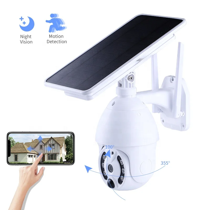 eTsoon NEW style HD IP65 Waterproof PIR Motion Detection 4G SIM card & Wi-Fi Intelligent Solar Energy Solar Light Camera