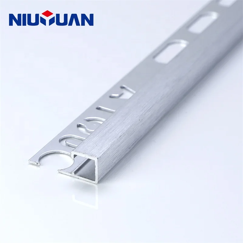 NIUYUAN Customized Production Side Open Aluminum Square Edge Tile Trim