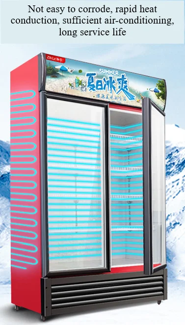  Wholesale factory supply grocery store freezer chiller vertical showcase