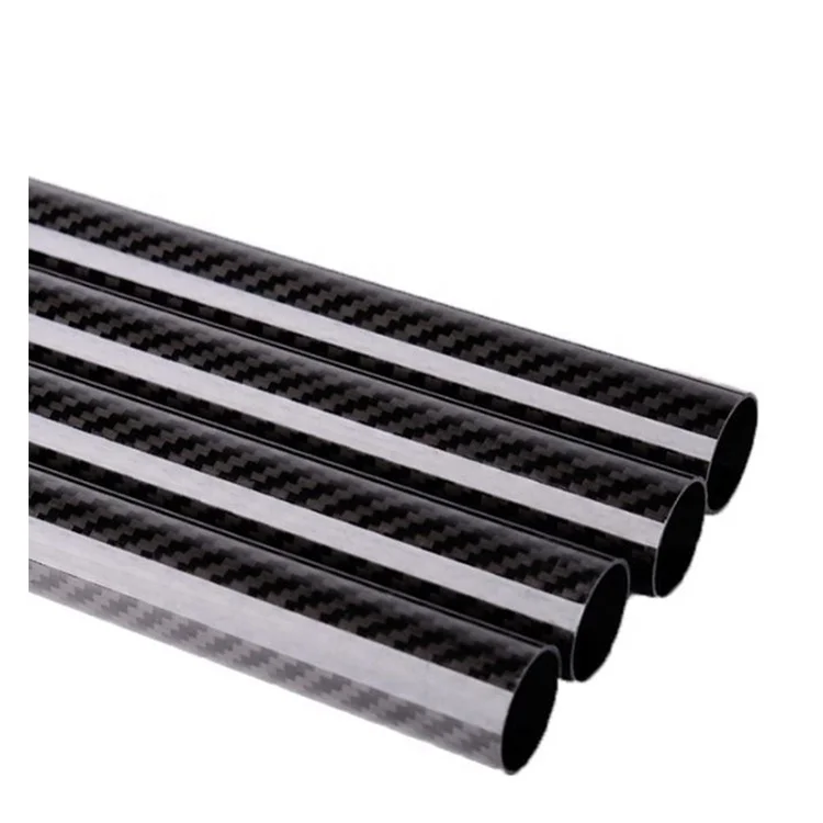 Customize Round carbon fiber tubes 30mm 500mm 3k Weaving  Carbon Oval Tubing Rod