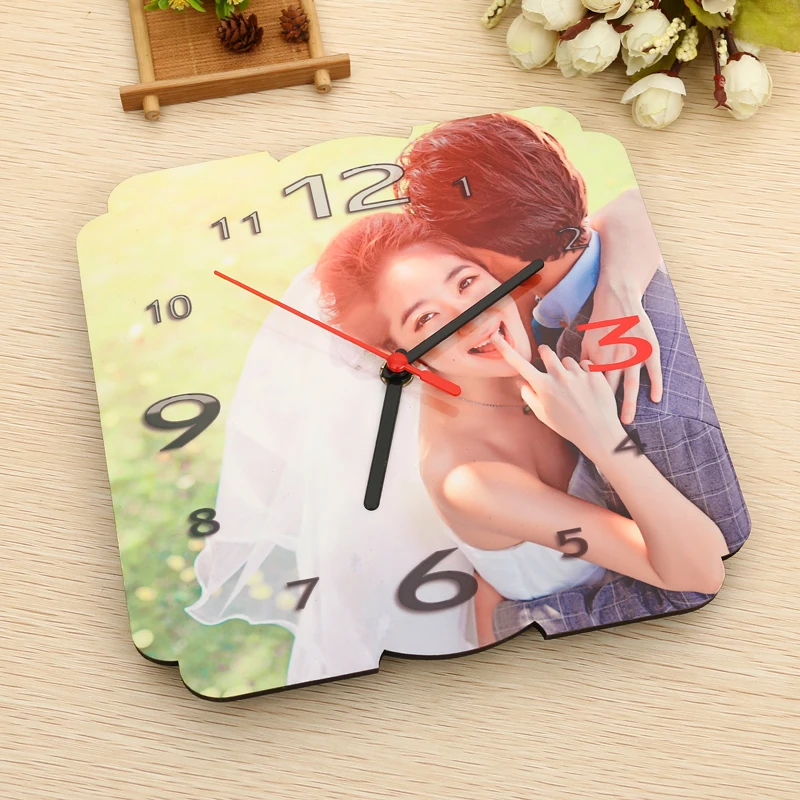 CL-03 Home Decoration MDF Heat Press Sublimation Wall Clock Digital MDF Wall Clock For Printing
