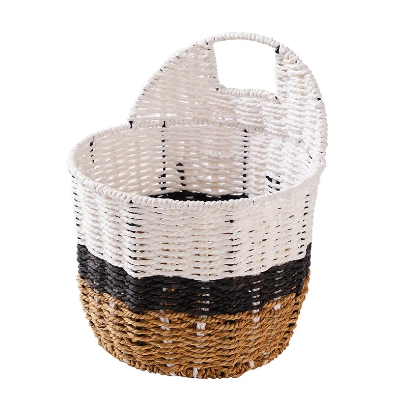 Rattan Basket Stackable Multipurpose Natural Organizer Bins Desktop Snacks Beige Or Brown Storage Basket