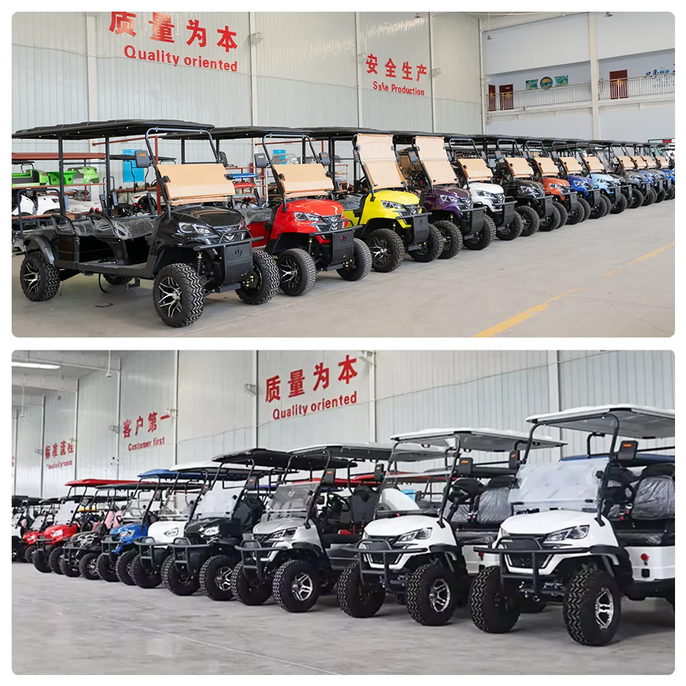 Hot Sale 6 Seater 72V Buggy AC Motor 5kw off Road Electric Golf Carts 2 4 6 8 Seater Sightseeing Golf Carts with Lithium Battery
