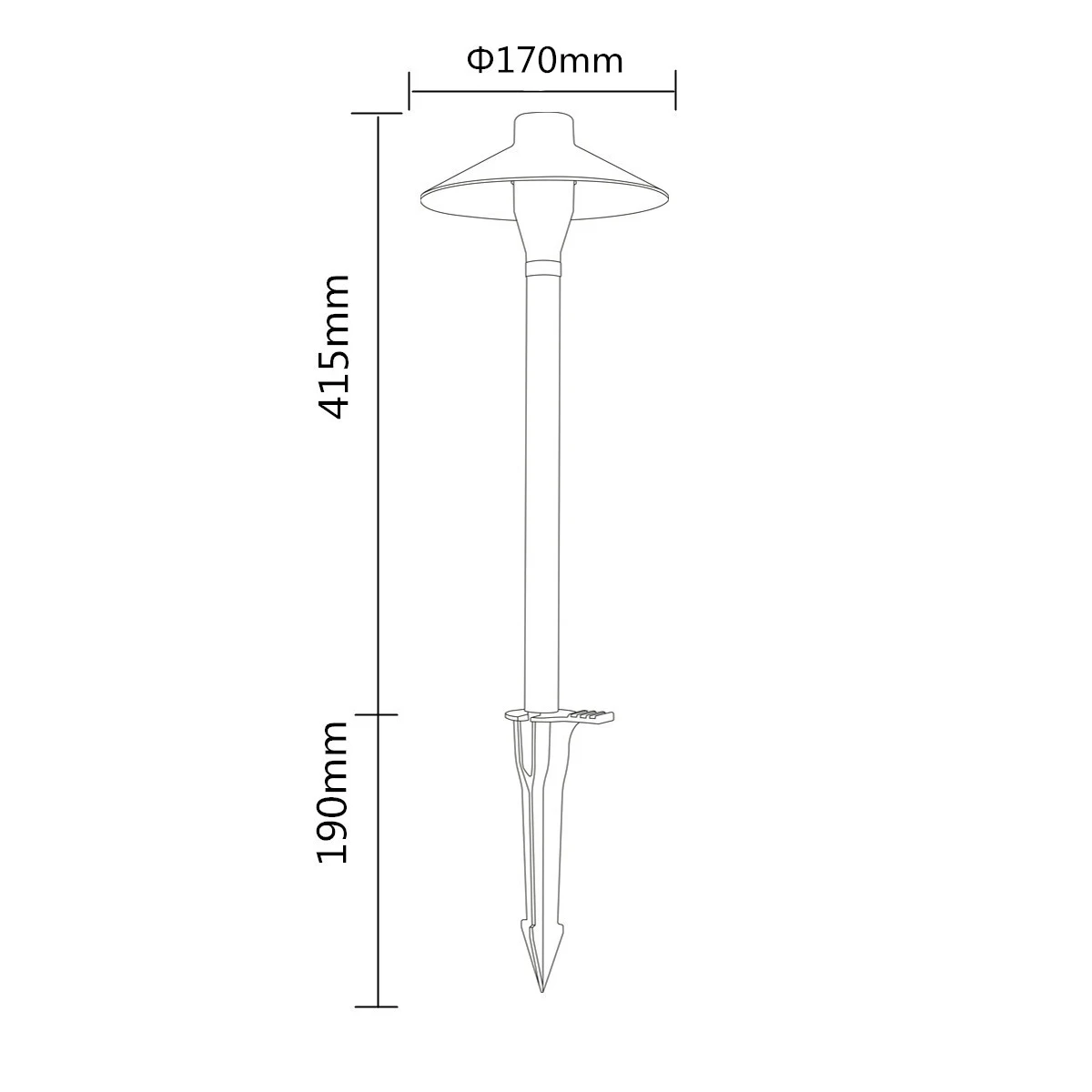 2024 Hot ZOMI all-aluminum structure outdoor waterproof garden garden decorative street light small mushroom lawn lamp