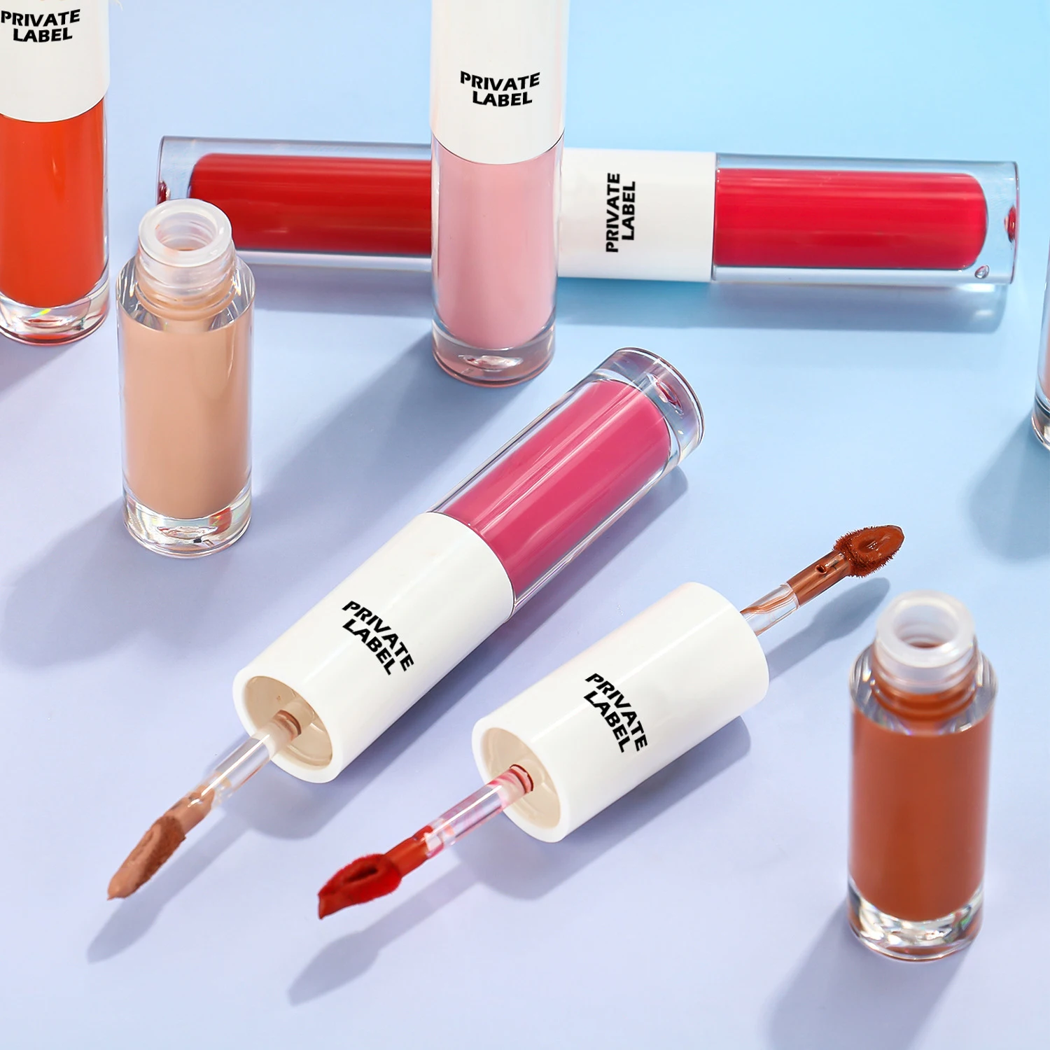 Lip Gloss Chocolate Trend Sample 7ml Low Moq women Double-sided New Materials Lip Gloss