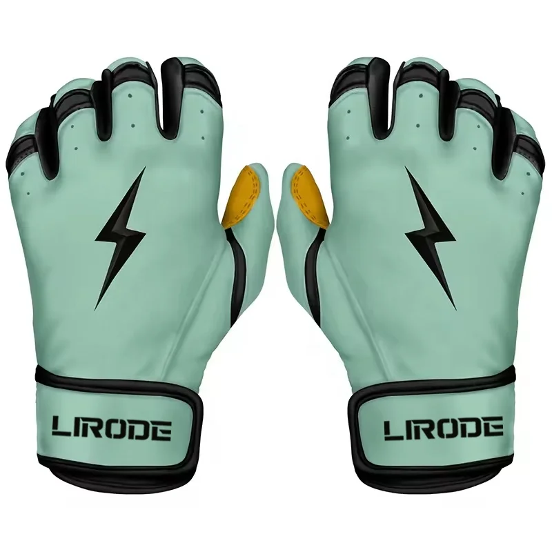 Custom Genuine Leather Shok-Sorb American Baseball Softball Bolt Gloves Best Adult Youth Non-Sting Slow Pitch Batting Gloves