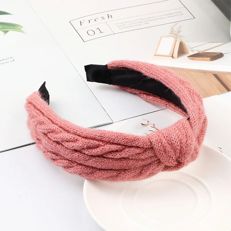 Заколка для волос в Корейском стиле, милая универсальная Нескользящая заколка в полоску с широким покрытием и бантом, аксессуар для волос принцессы