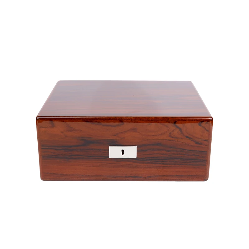 Customized High-end Large-capacity Wooden Cigar Box Solid Wood  Cigar Humidor Box Storage Lacquer Cabinet Wood Cigarette Case
