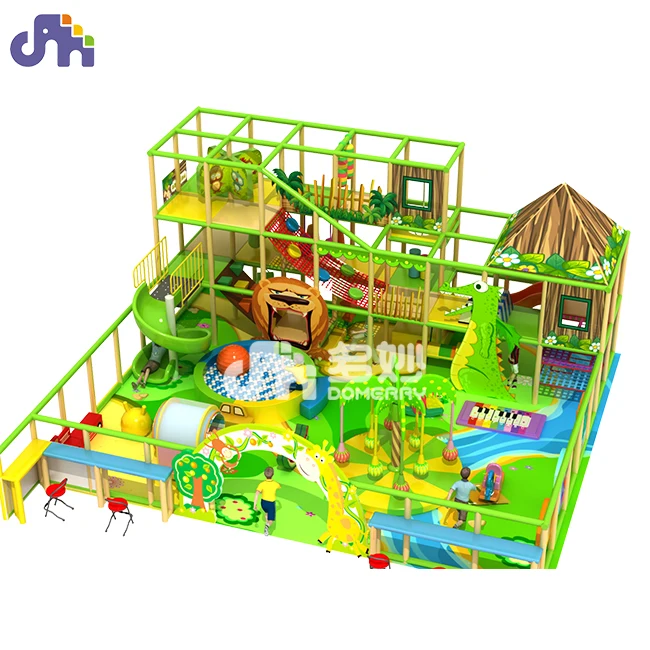 commercial jungle theme children slide activity indoor play center play ground kids amusement