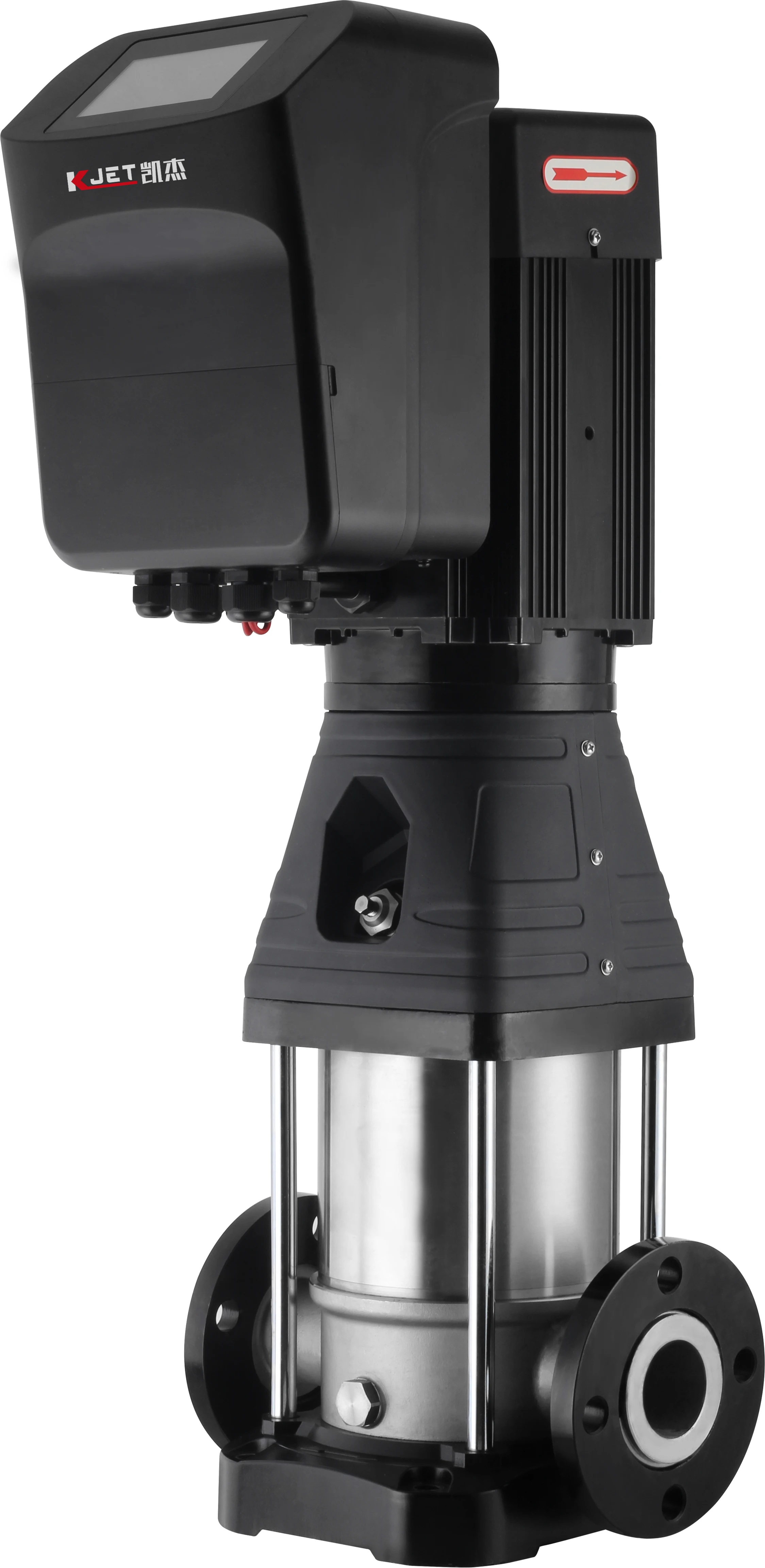 Electric 20HP Stainless Steel High Head High Flow  Constant Pressure Vertical Multistage Water Pump