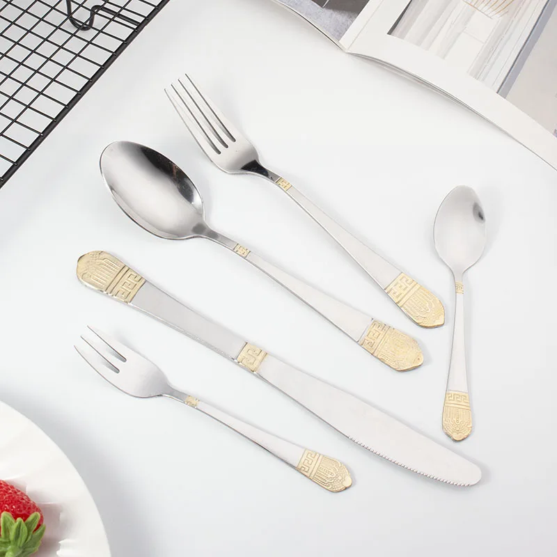 Hot-selling 72pcs Flatware Sets Stainless Steel Silver 24K Cutlery Set with Wooden Box