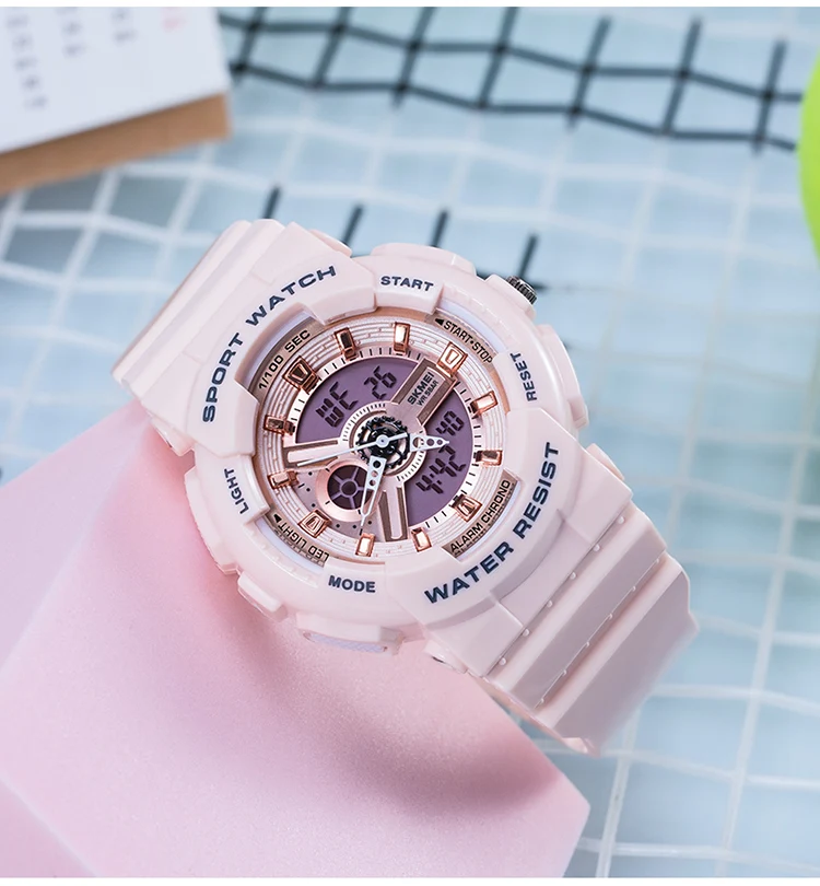 Skmei Led Digital Shock Men Analog Quartz Black Gold Electronic Wrist Watch Women Masculino G Style Plastic Sports Watches