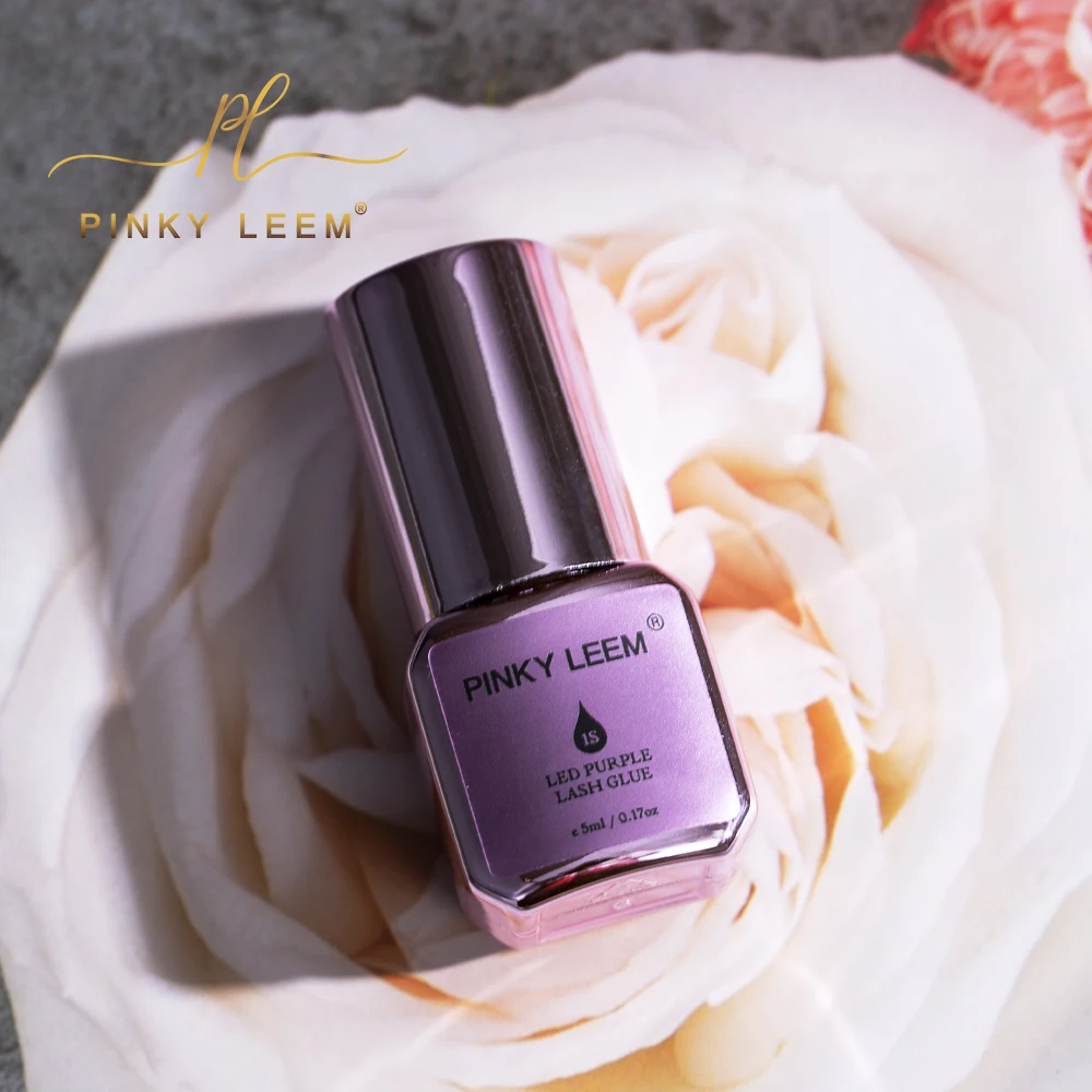 Pinky Leem Custom New Purple Lash Glue with Eyelash Extension Fast Drying Waterproof LED Light Product
