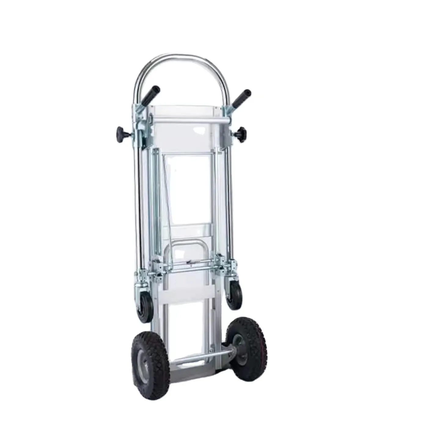 Aluminum alloy trolley Storage type folding cart Aluminum alloy two-in-one cart Four-wheel platform luggage cart Portable