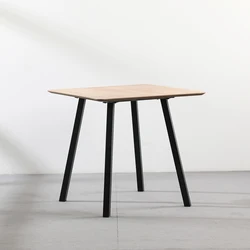 Low Price Wholesale Unique Simple Design Restaurant Dining Set Cheap Wooden MDF Top Metal Legs Dining Table