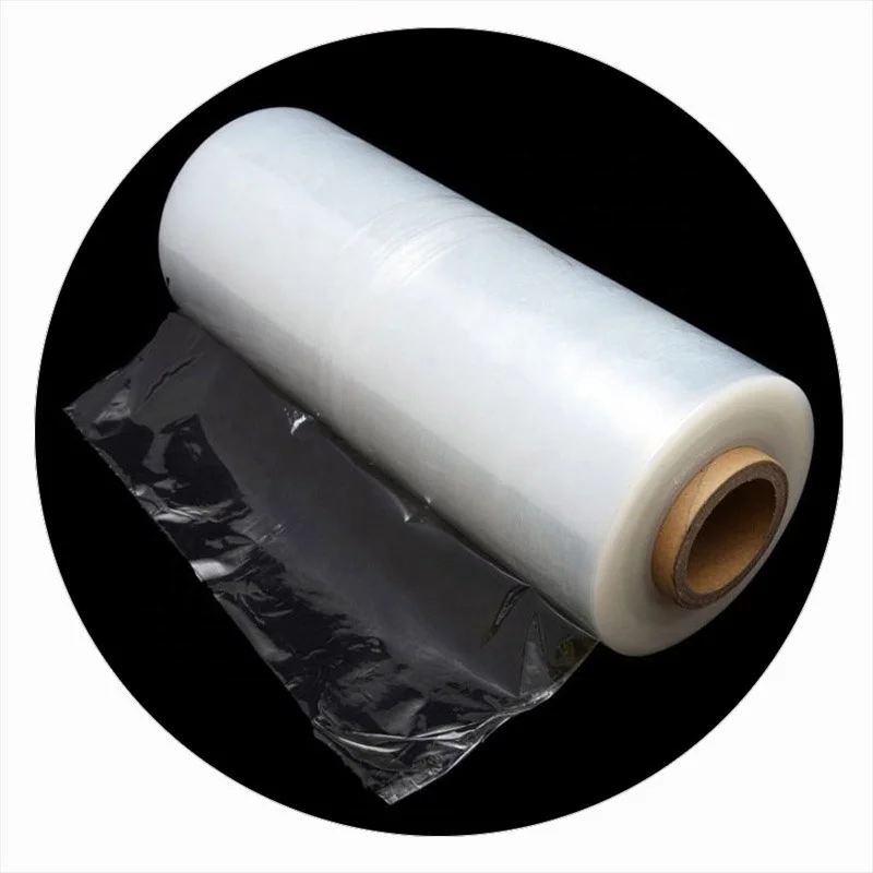 factory wholesale Clear Mini Hand Stretch Film/Stretch Wrap With Rotating Plastic Handle Hand stretch film