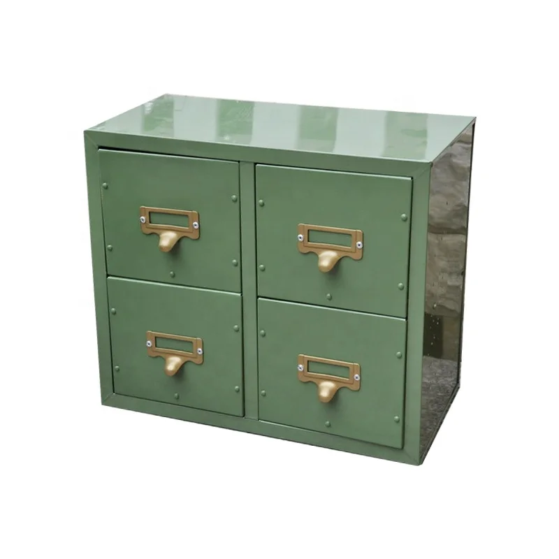 High Quality Vintage Metal Drawer Organizer Storage Box Customized 2 layers Drawer Storage Box