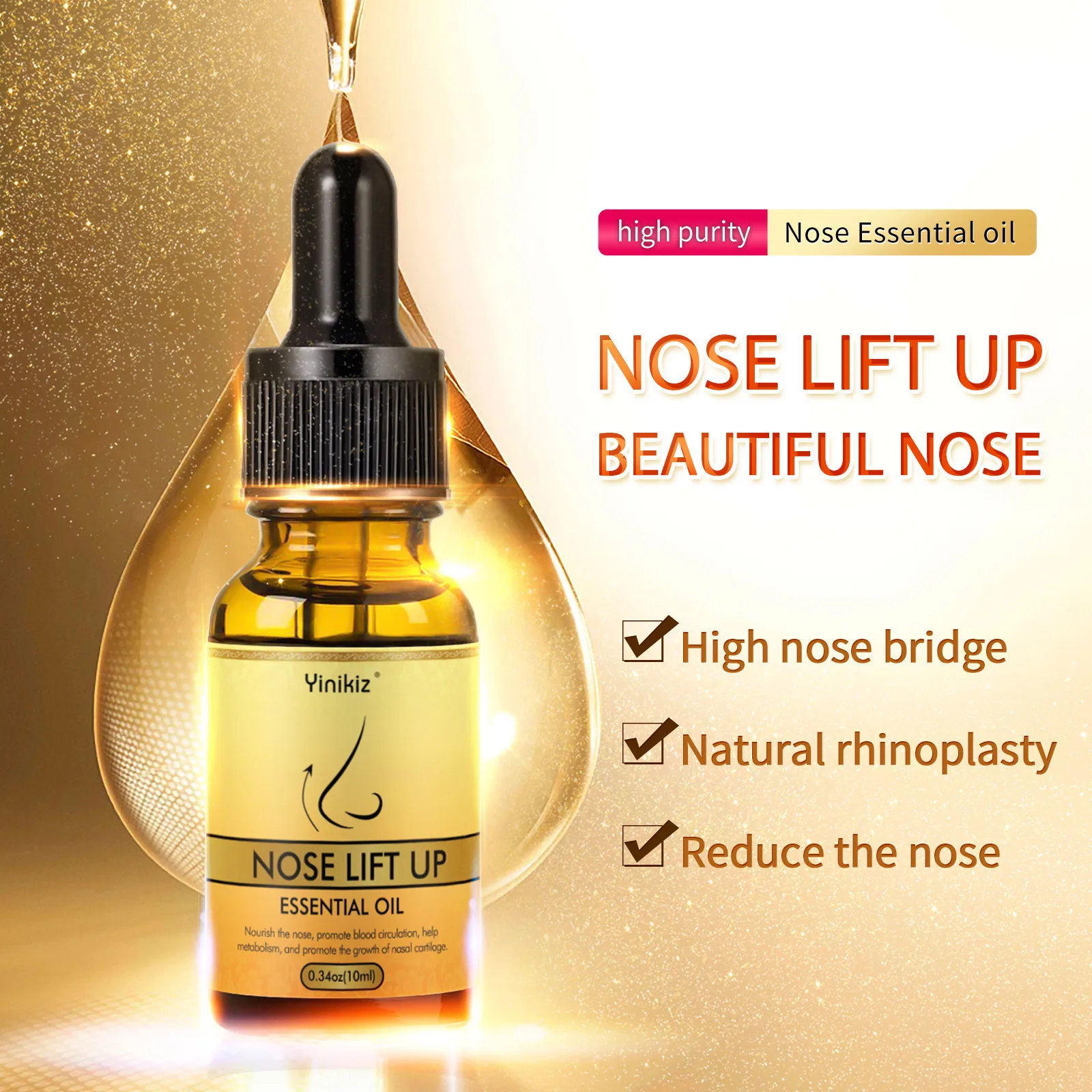 Pure Natural Peppermint Orange Oiled Collagen Firming Moisturizing Nasal Bone Remodeling Nose Heighten Rhinoplasty Smaller