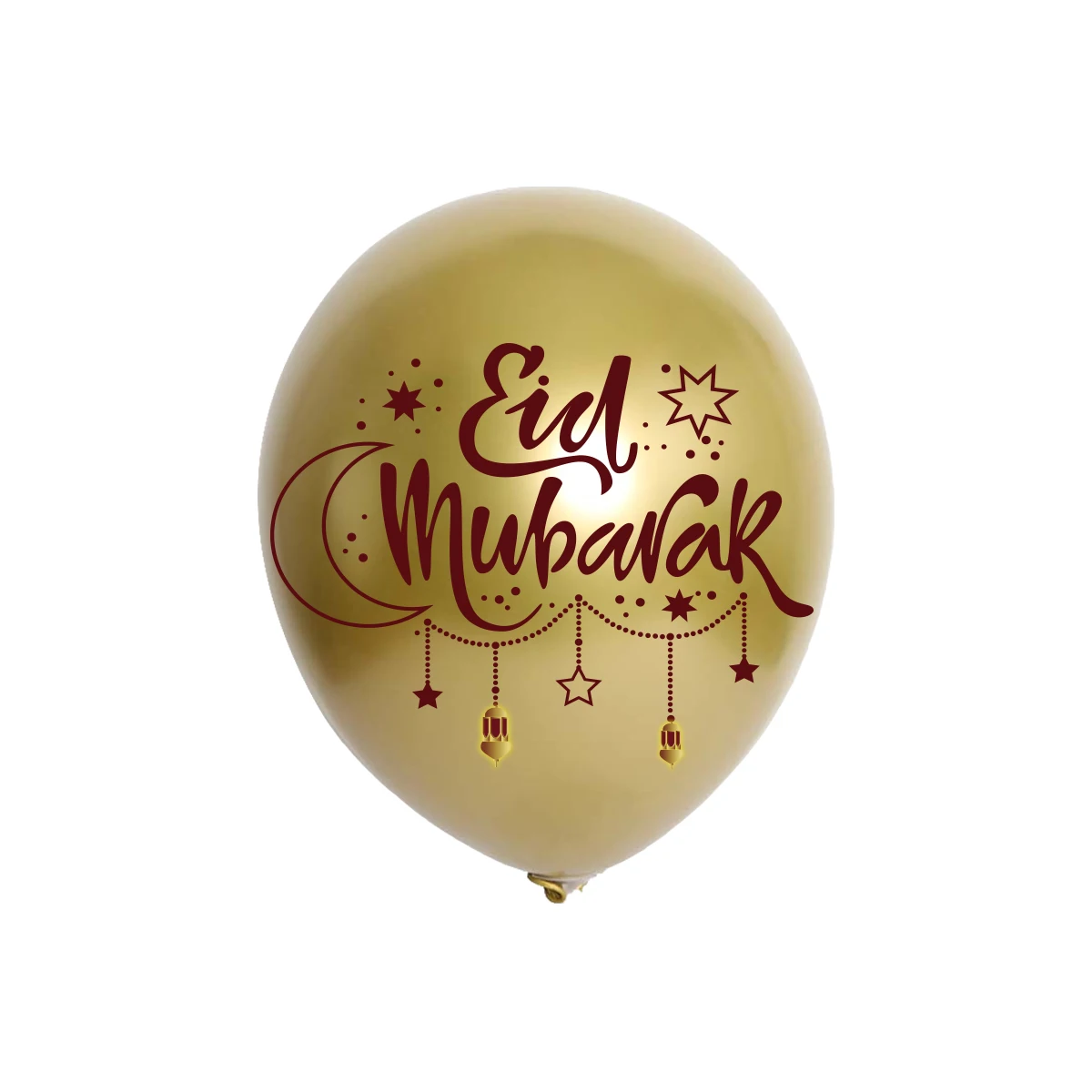 Muslim Ramadan Party latex balloon Moon Star printed 12 inch Balloons  Eid Mubarak Golden red Balloons Party Decoration Supplies
