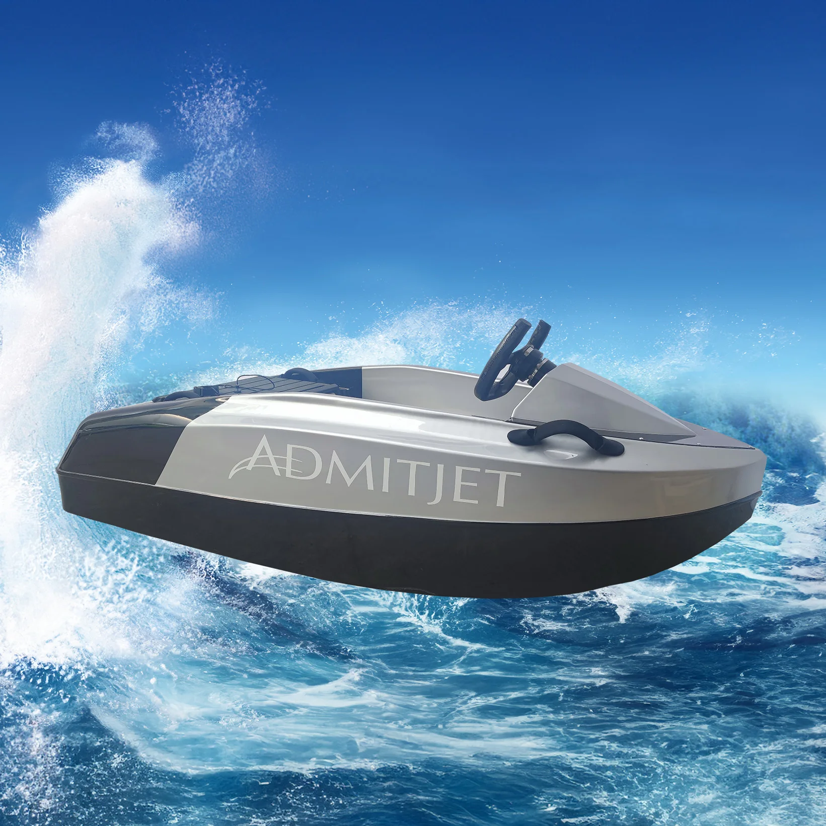 AdmitJet Personal Luxury Yacht Ocean Water Karting Admit Electric Jet Ski Go Kart 15Kw Aqua Mini Jet Kart Boat