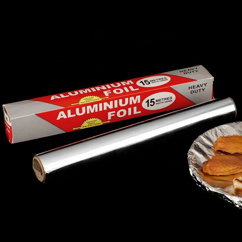 Factory Wholesale 5m 10m Aluminum Foil Roll Aluminum Foil Paper Household Kitchen Use 8011 Aluminum Foil Roll Paper