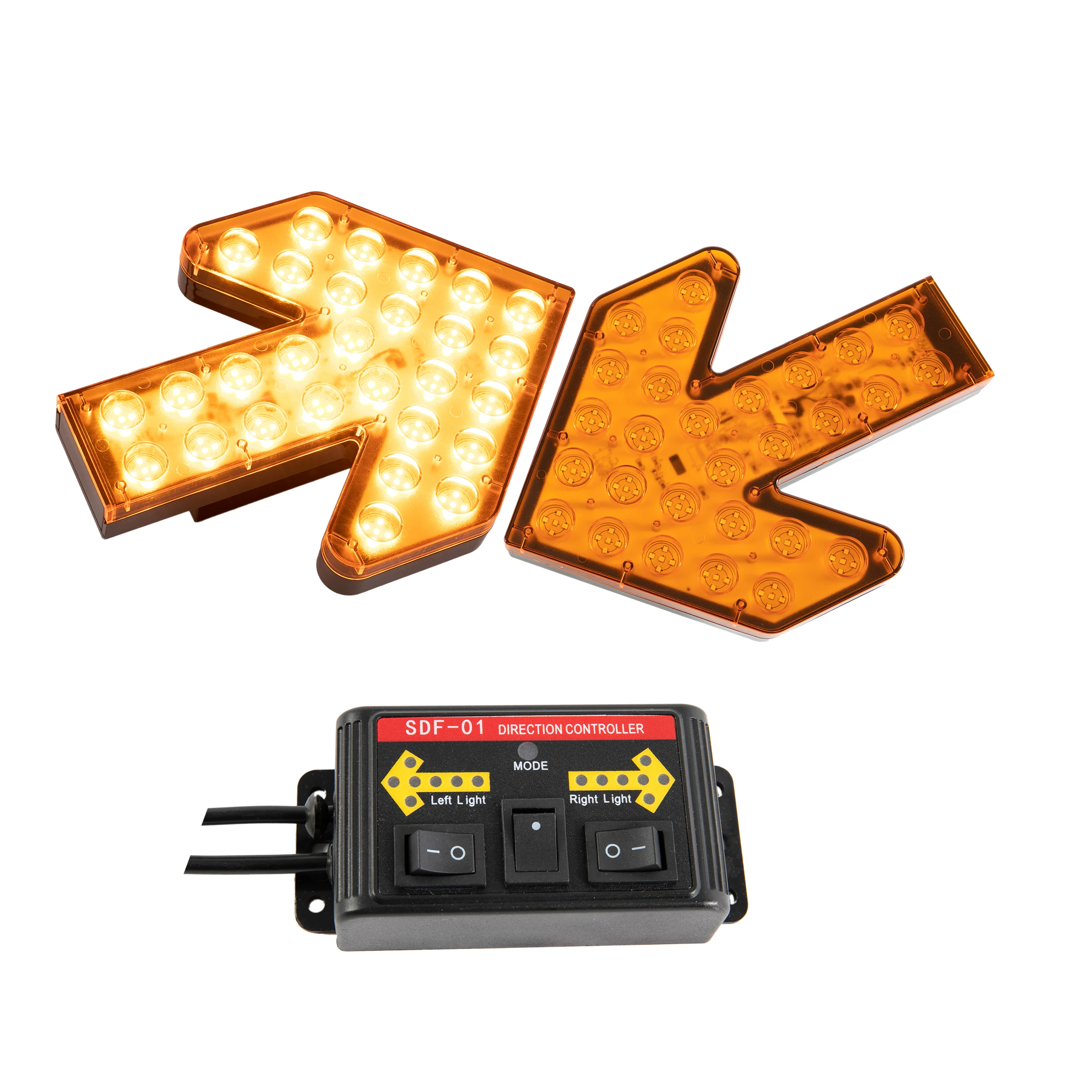 12V High Brightness LED Amber Arrow Traffic Signal Lights for Vehicles Premium Traffic Signals